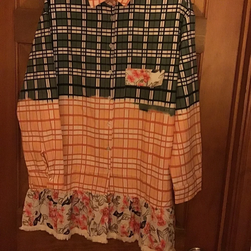 Miss Look Button Down Shirt XL